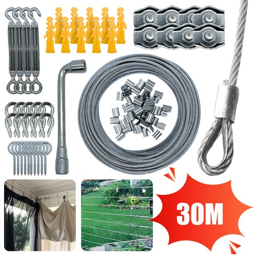 30m drahtseil set edelstahl - 30m,
