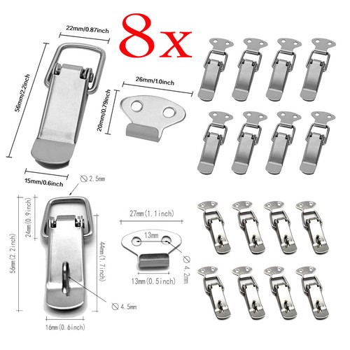 Spannverschluß edelstahl - 8x,