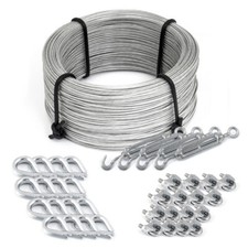 PVC Drahtseil SET Stahlseil