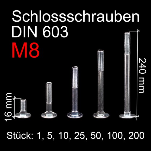 Schlossschrauben - , m8