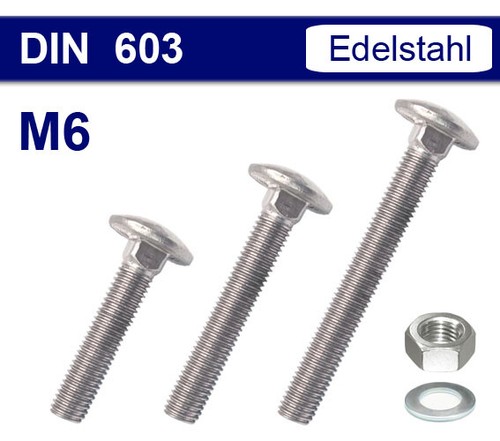Schloßschrauben din 603 - m6,